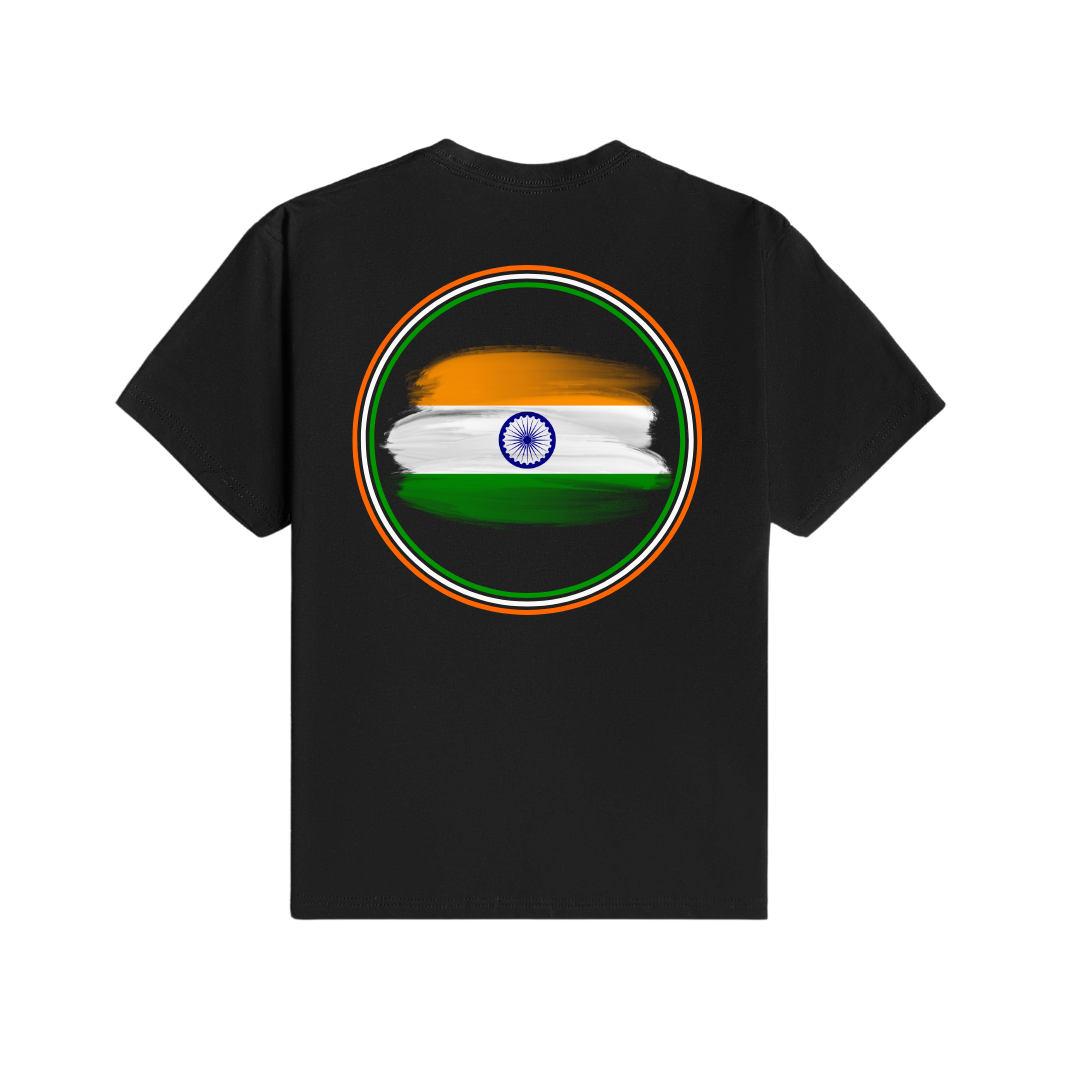 India Flag with Sunrise Reflection T-Shirt