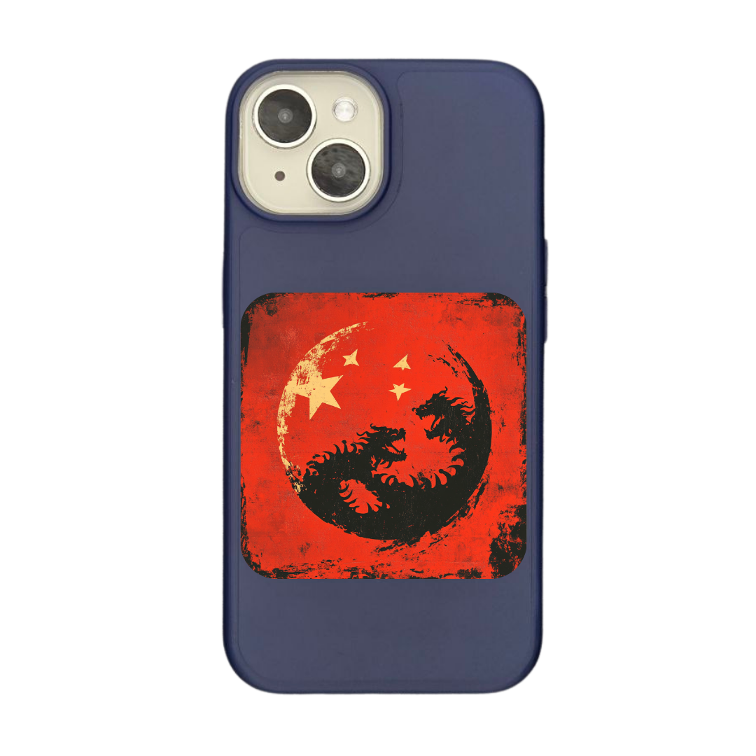 Chinese Flag - Artistic Dragon Emblem with Star Accents Phone Case
