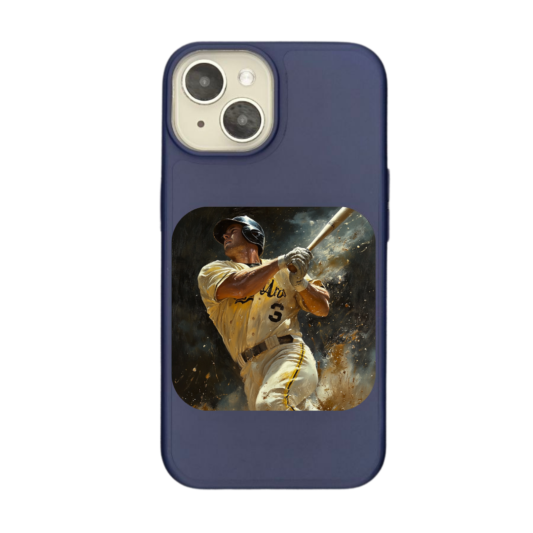 Dynamic Baseball Action: Classic Swing in Motion Phone Case