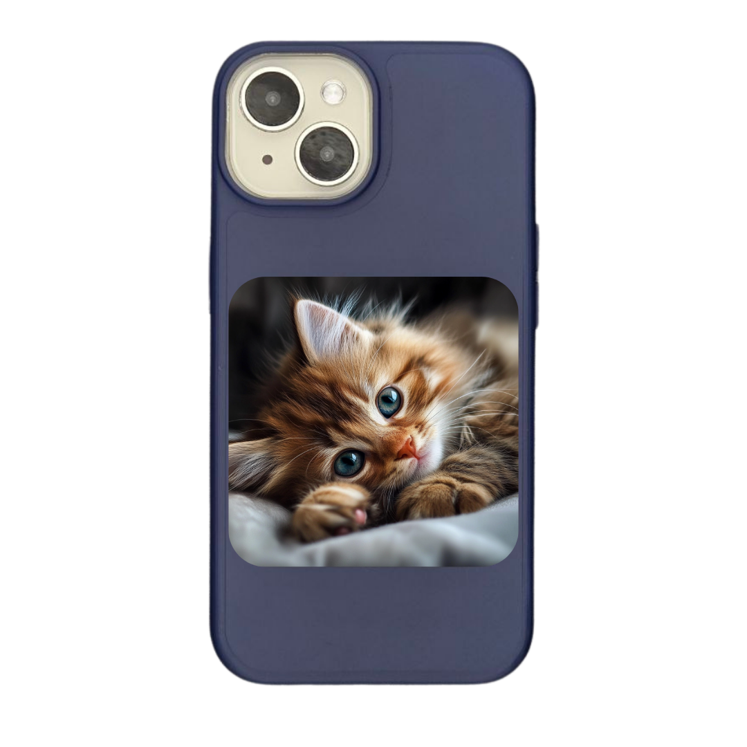 Golden Whiskers Sapphire Gaze Phone Case