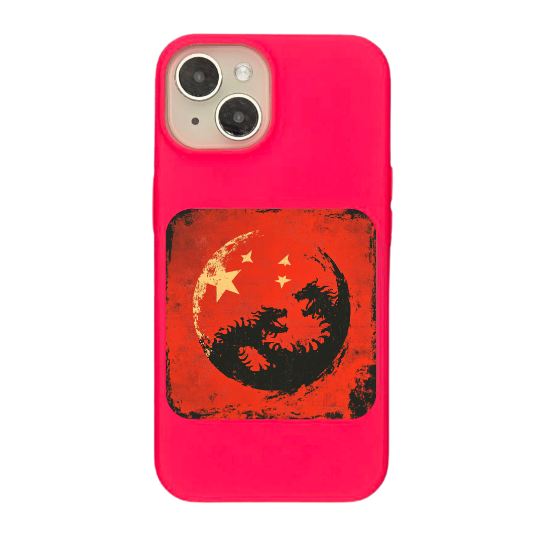 Chinese Flag - Artistic Dragon Emblem with Star Accents Phone Case