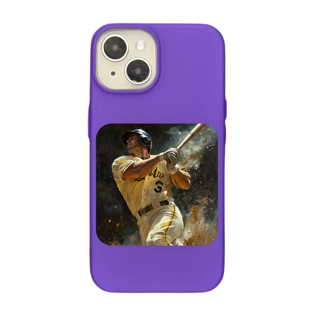 Dynamic Baseball Action: Classic Swing in Motion Phone Case