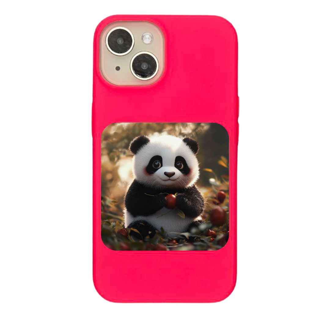 Sweet Panda with Autumn Harvest Charm Phone Case