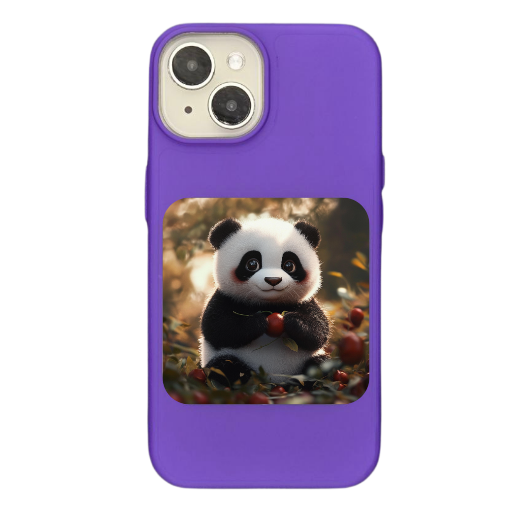 Sweet Panda with Autumn Harvest Charm Phone Case