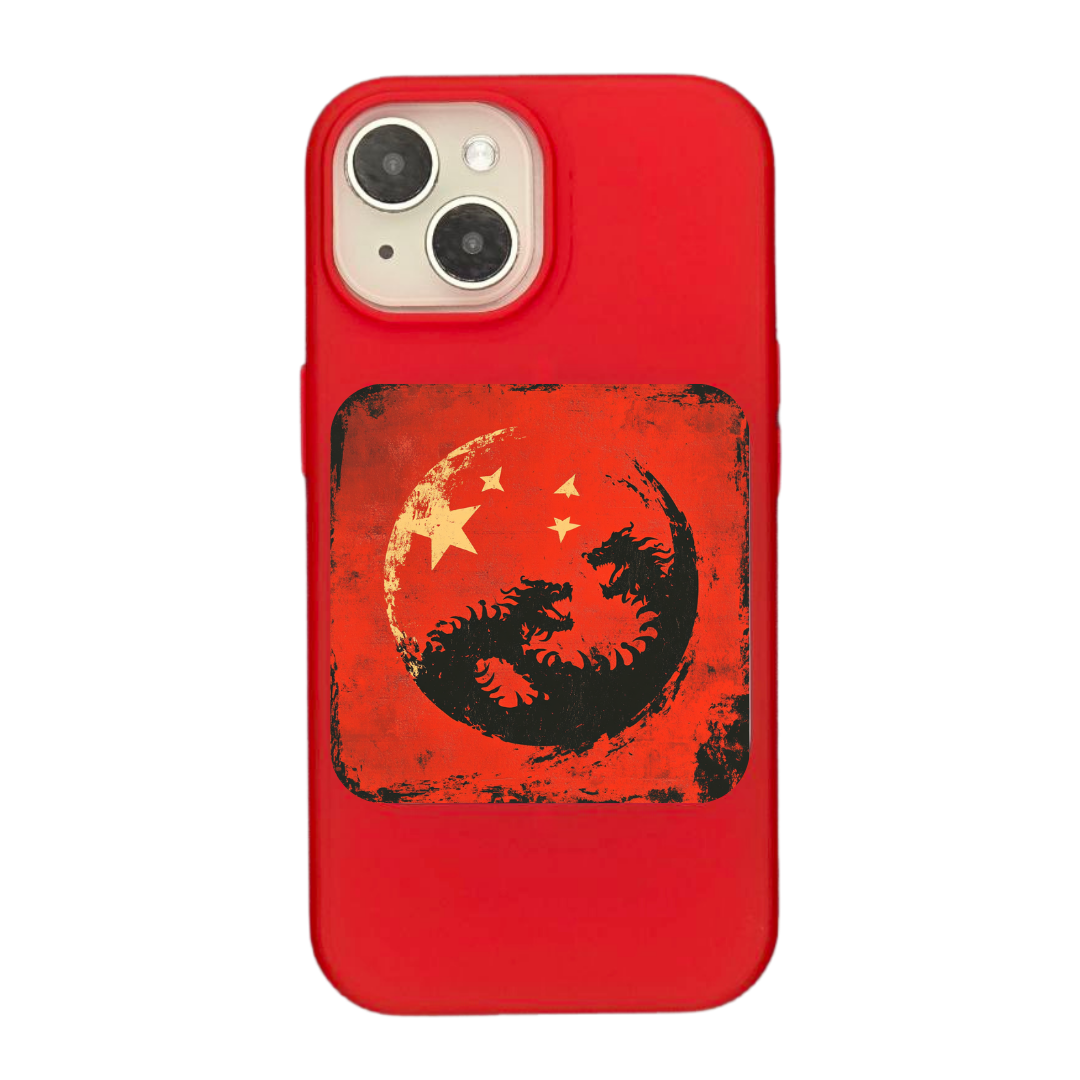 Chinese Flag - Artistic Dragon Emblem with Star Accents Phone Case