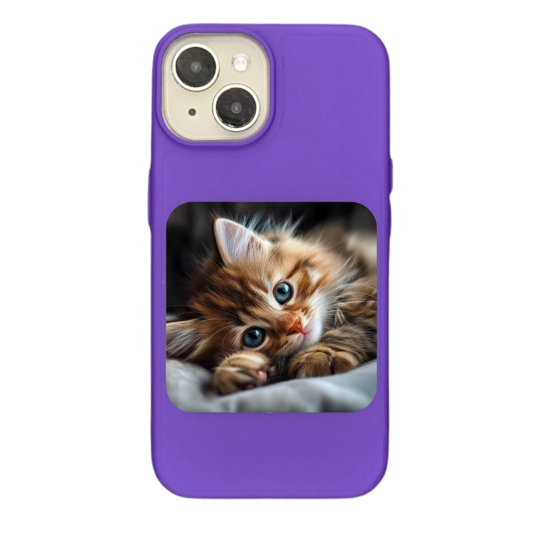 Golden Whiskers Sapphire Gaze Phone Case