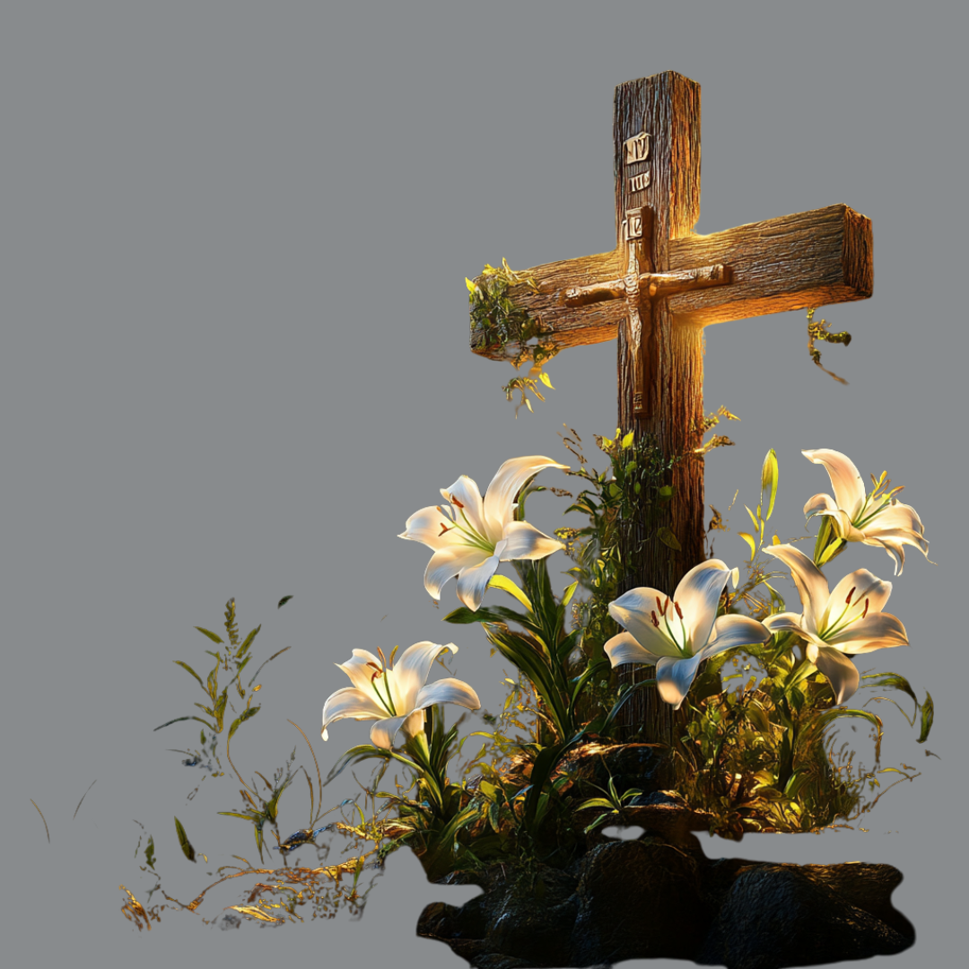 Golden Sunrise Over Easter Cross