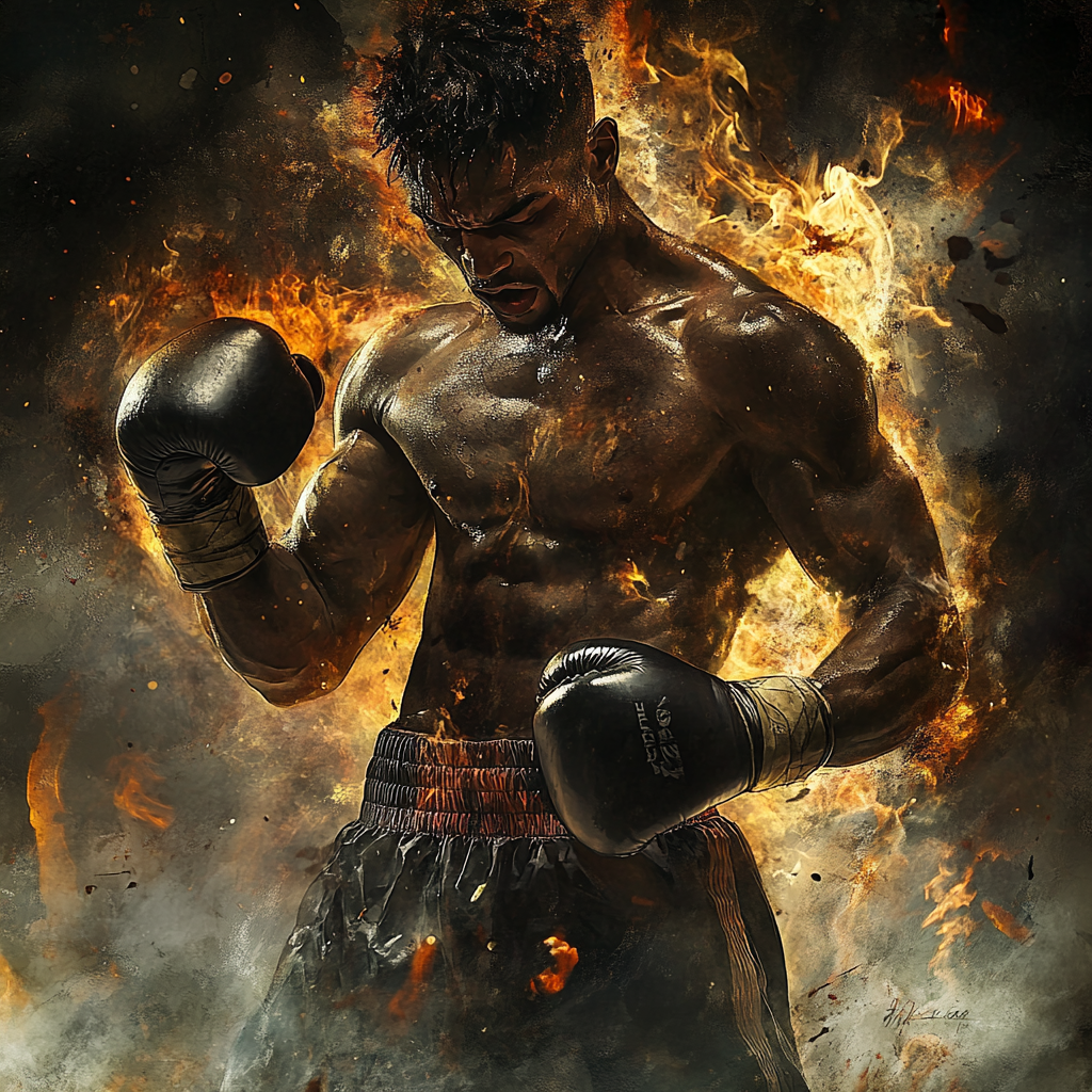 Unstoppable Force: The Fire of a Champion Boxer Phone Case