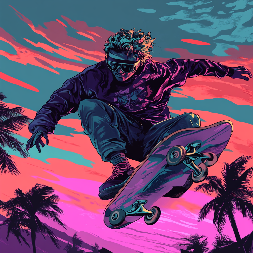Skateboarder’s High: A Thrilling Ride Phone Case