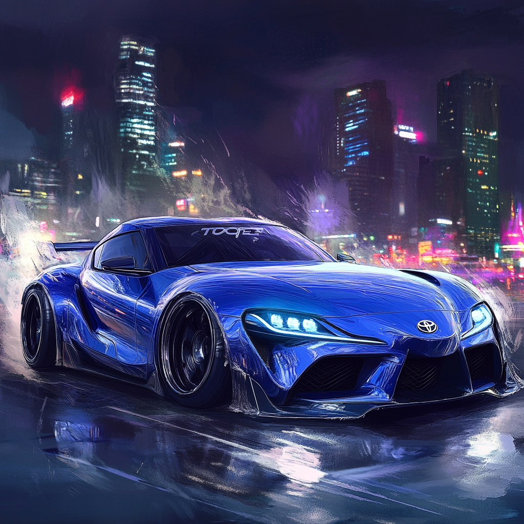 Toyota Supra - Neon Fury Phone Case