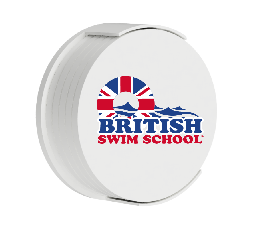 British Swim School White Coasters