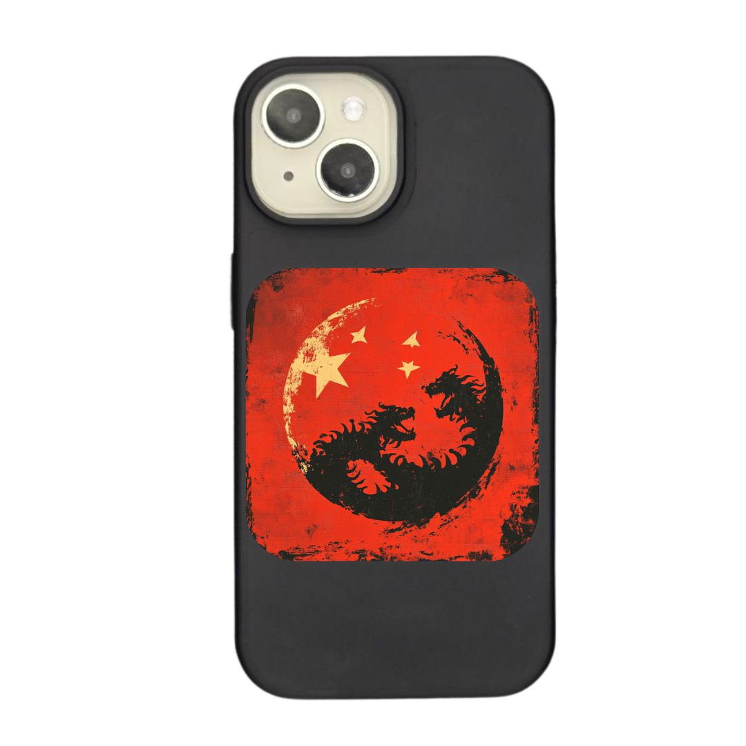 Chinese Flag - Artistic Dragon Emblem with Star Accents Phone Case