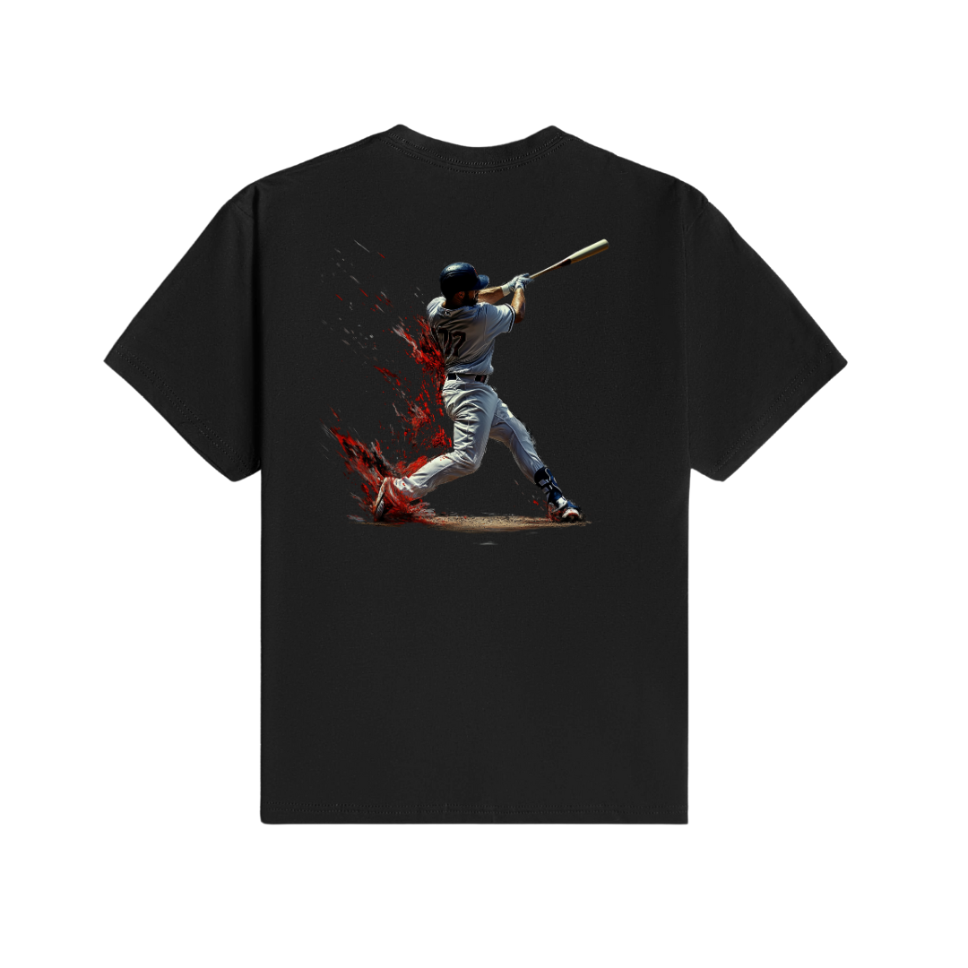 Dynamic Baseball Action: Classic Swing in Motion- Tshirt