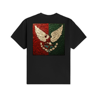 Mexico Flag - Textured Artwork with National Eagle and Symbols T-Shirt