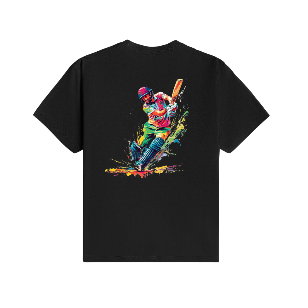 The Art of Cricket: A Dynamic Shot in Motion T-Shirt