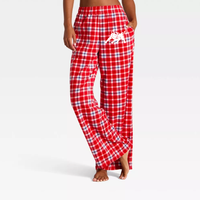 Leman Bulls Red Plaid Pajamas - Womens