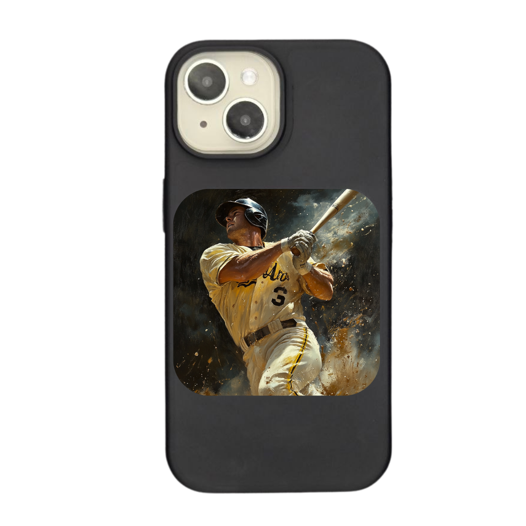 Dynamic Baseball Action: Classic Swing in Motion Phone Case