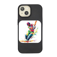 The Art of Cricket: A Dynamic Shot in Motion Phone Case