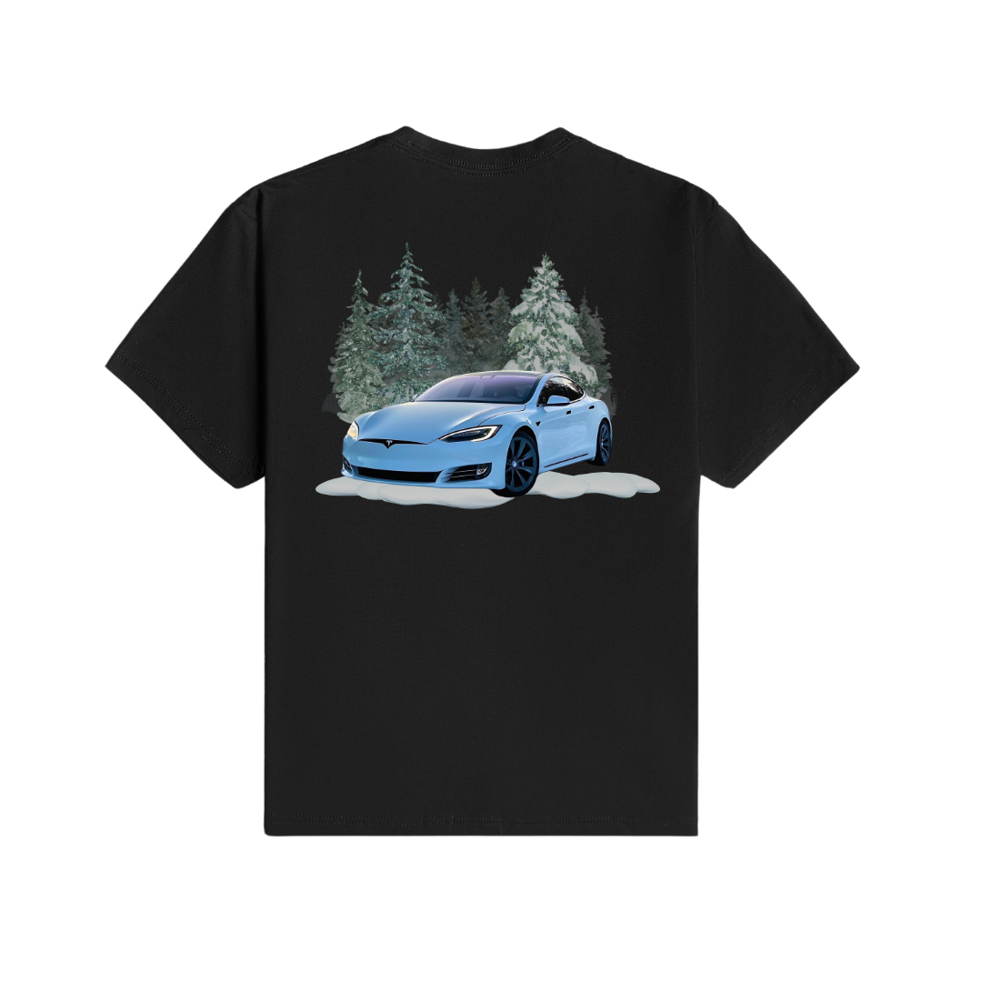 Tesla Model-Snow Drift T-Shirt
