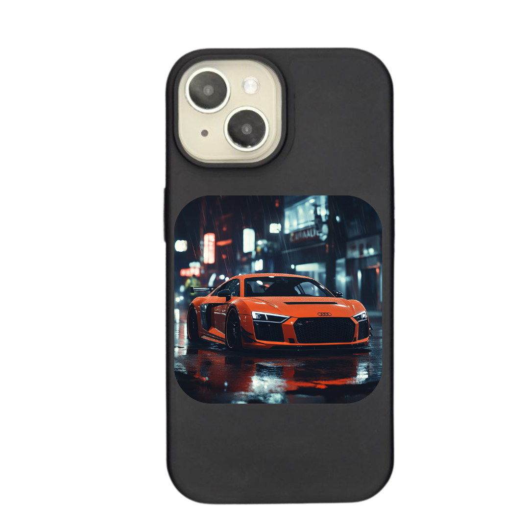 Audi R8 - Neon Storm Phone Case