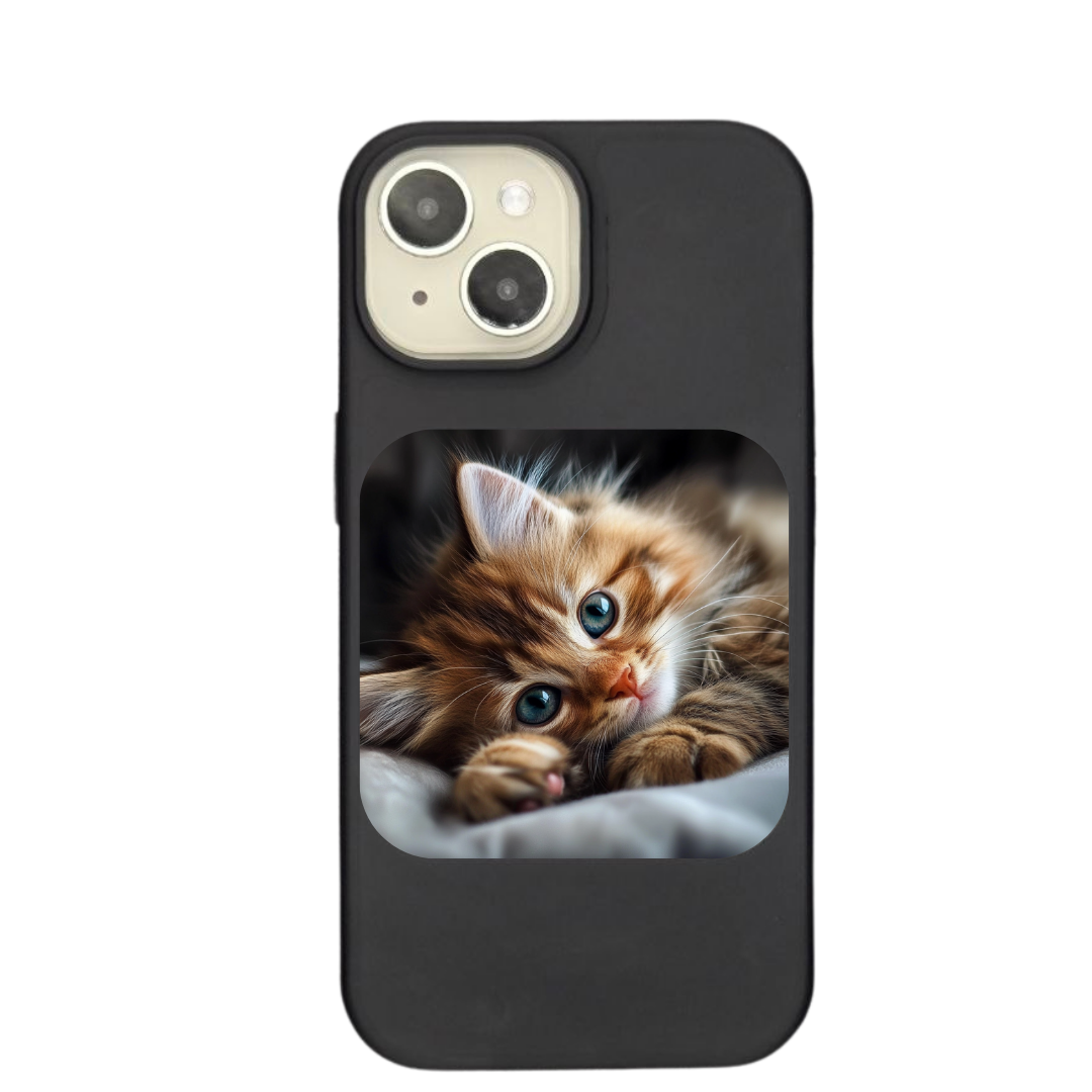 Golden Whiskers Sapphire Gaze Phone Case