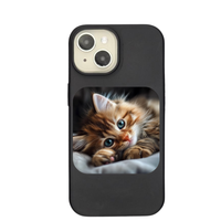 Golden Whiskers Sapphire Gaze Phone Case