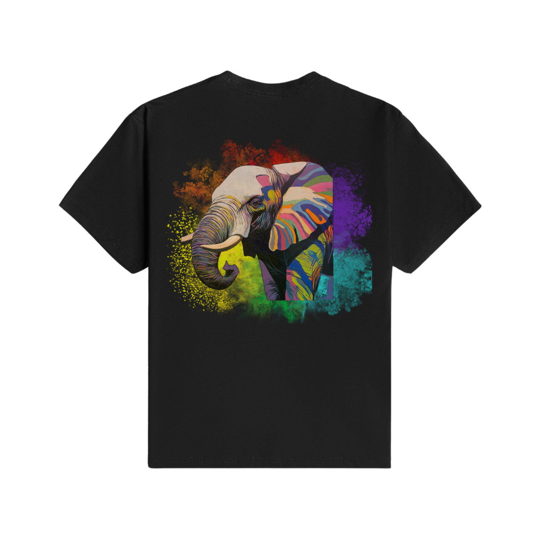 Vivid Majesty Kaleidoscope Elephant T-Shirt
