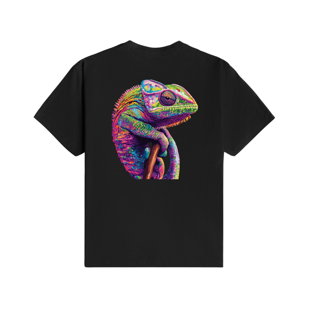 Colorful Chameleon with Vibrant Patterns T-Shirt