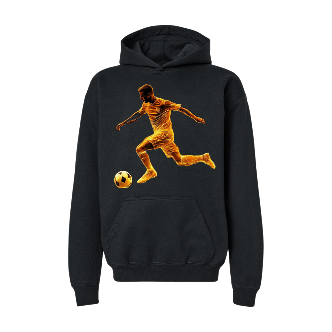 Soccer Striker in Motion-Hoodie