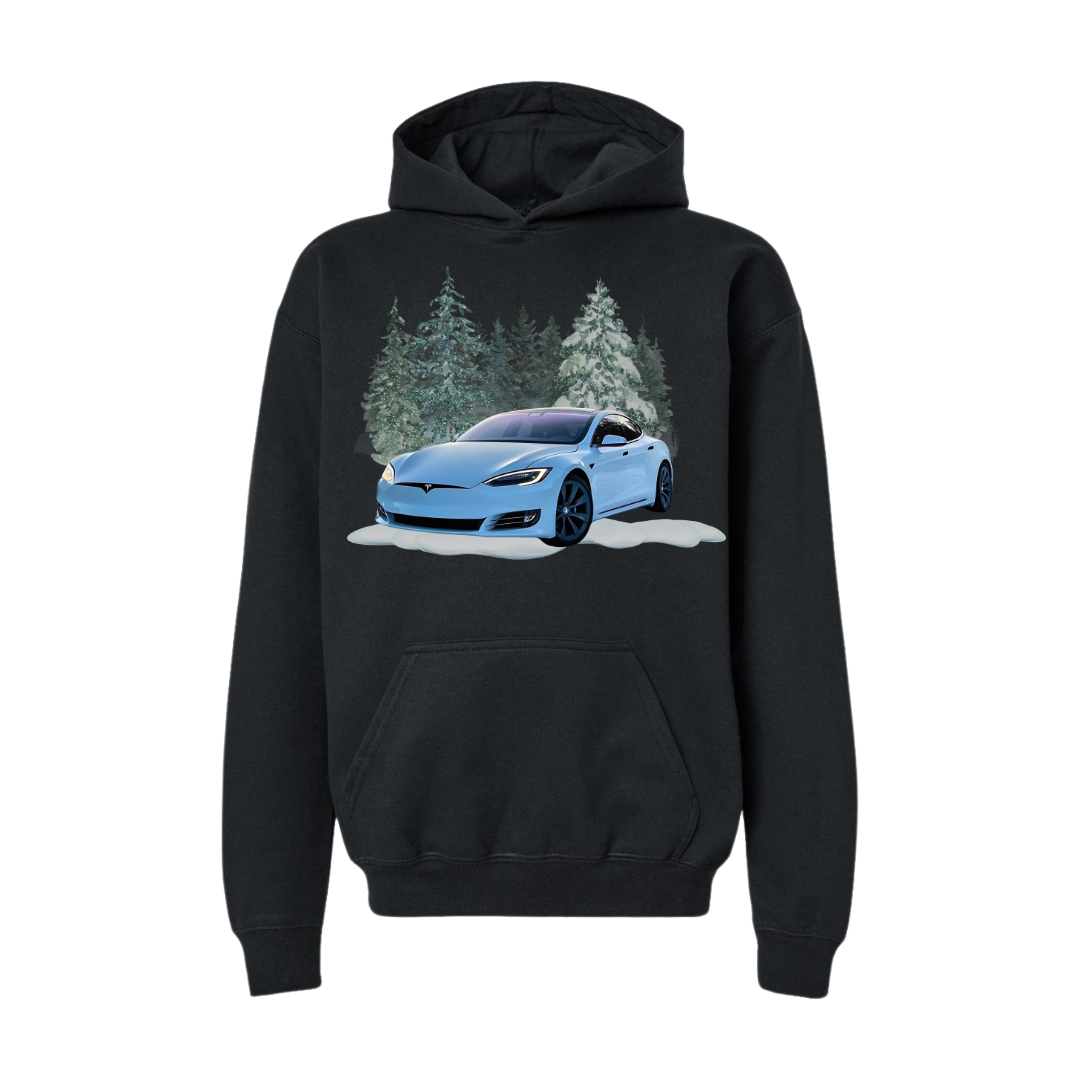 Tesla Model-Snow Drift- Hoodie
