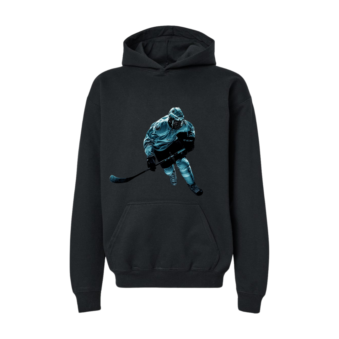 Frozen Fury: The Power of Ice Hockey-Hoodie