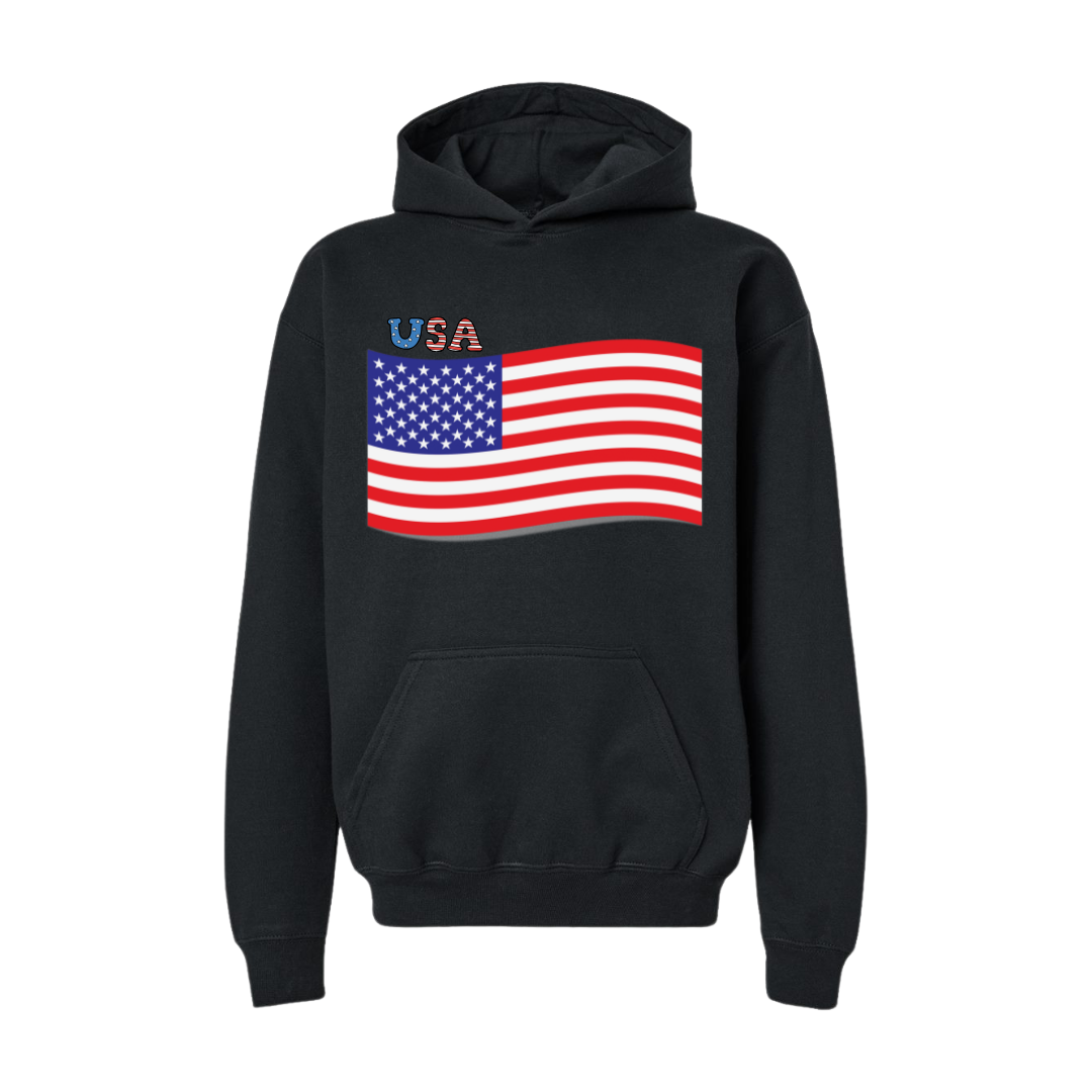 USA Eagle Flag Art- Hoodie