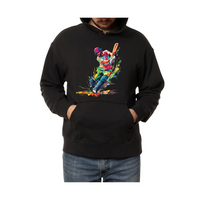 The Art of Cricket: A Dynamic Shot in Motion-Hoodie