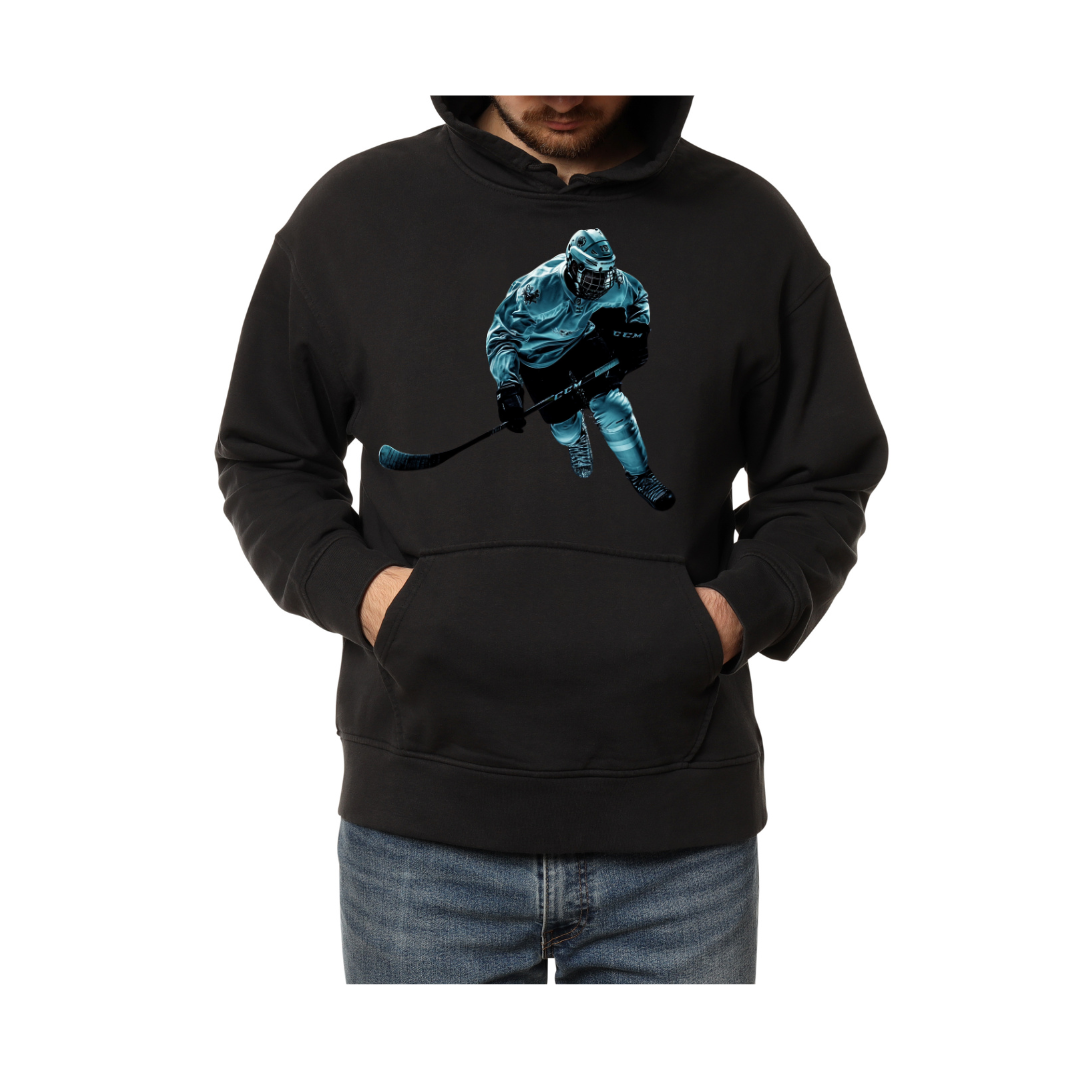 Frozen Fury: The Power of Ice Hockey-Hoodie