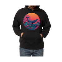 Whale in the Ocean Waves- Hoodie