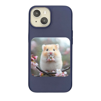 Adorable Hamster with Cherry Blossom Charm Phone Case