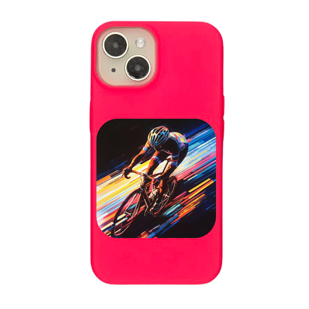 Dynamic Cycling Motion: A Burst of Speed and Energy Phone Case