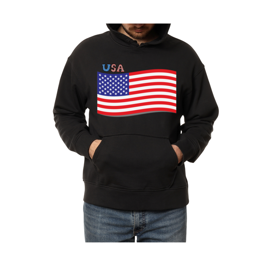 USA Eagle Flag Art- Hoodie