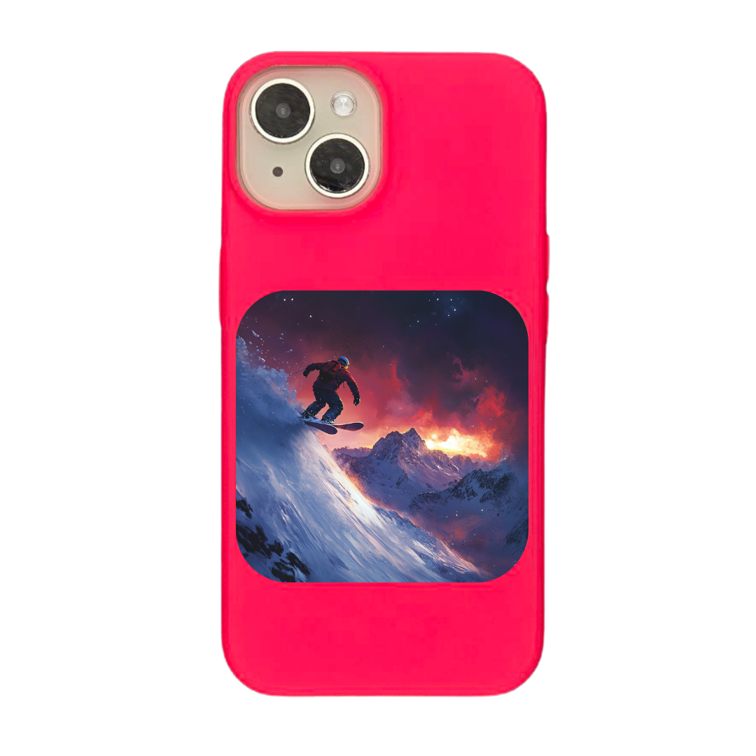 Epic Descent: Snowboarding in the Mountains Phone Case