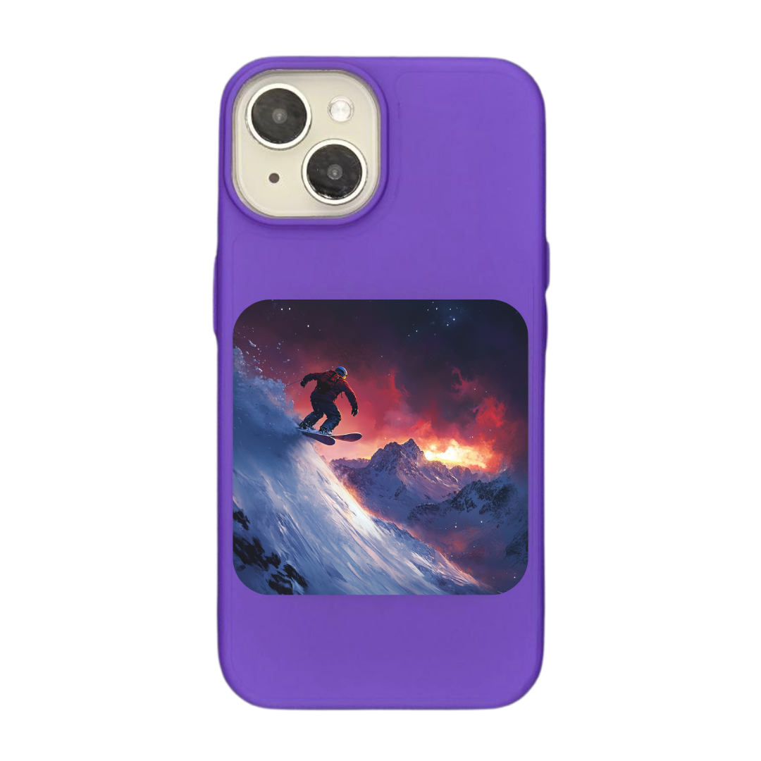 Epic Descent: Snowboarding in the Mountains Phone Case