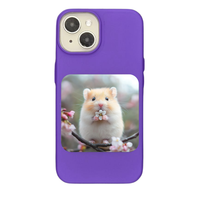 Adorable Hamster with Cherry Blossom Charm Phone Case