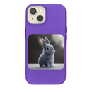 Whimsical Gray Bunny Charm Phone Case