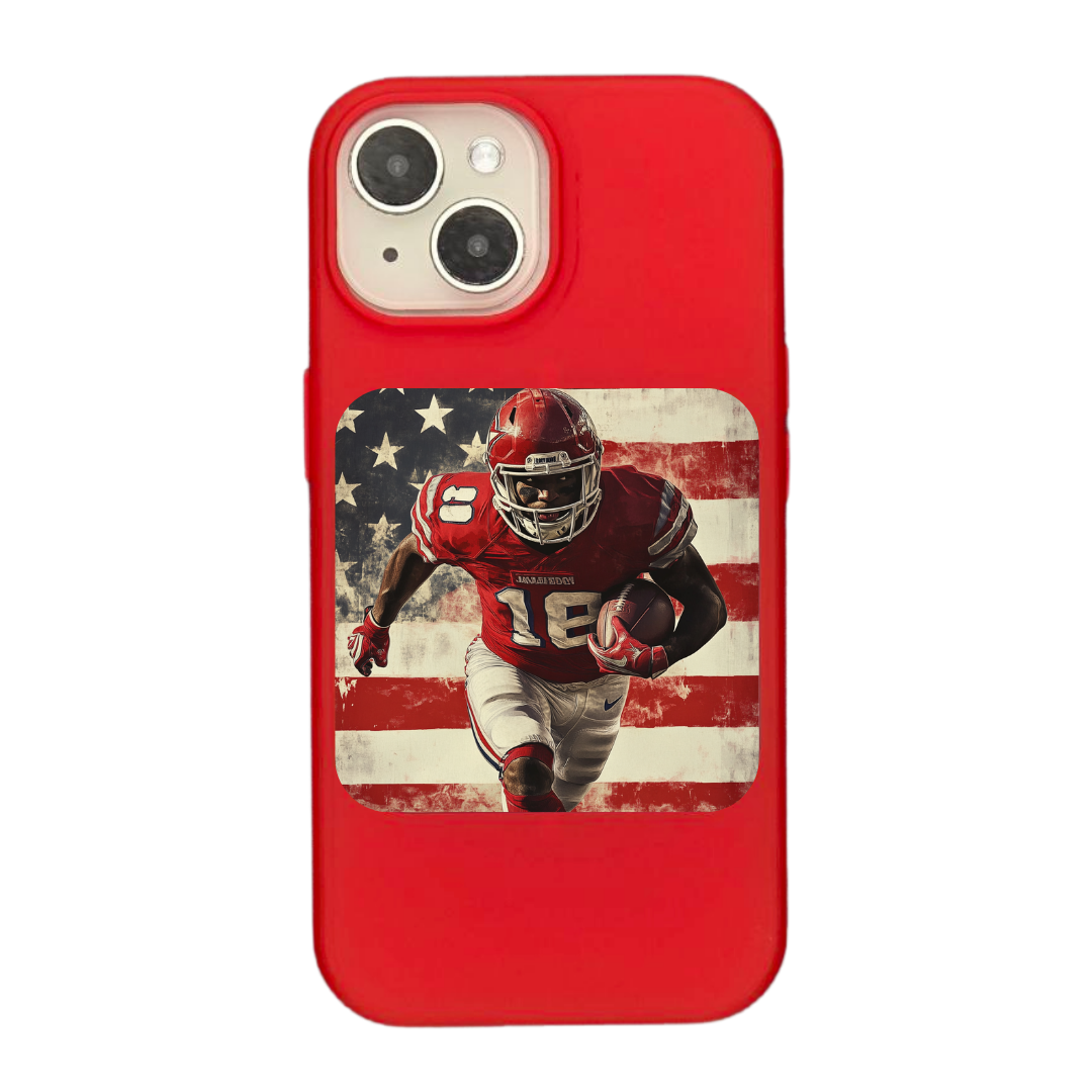 Power Play: American Football in Motion Phone Case