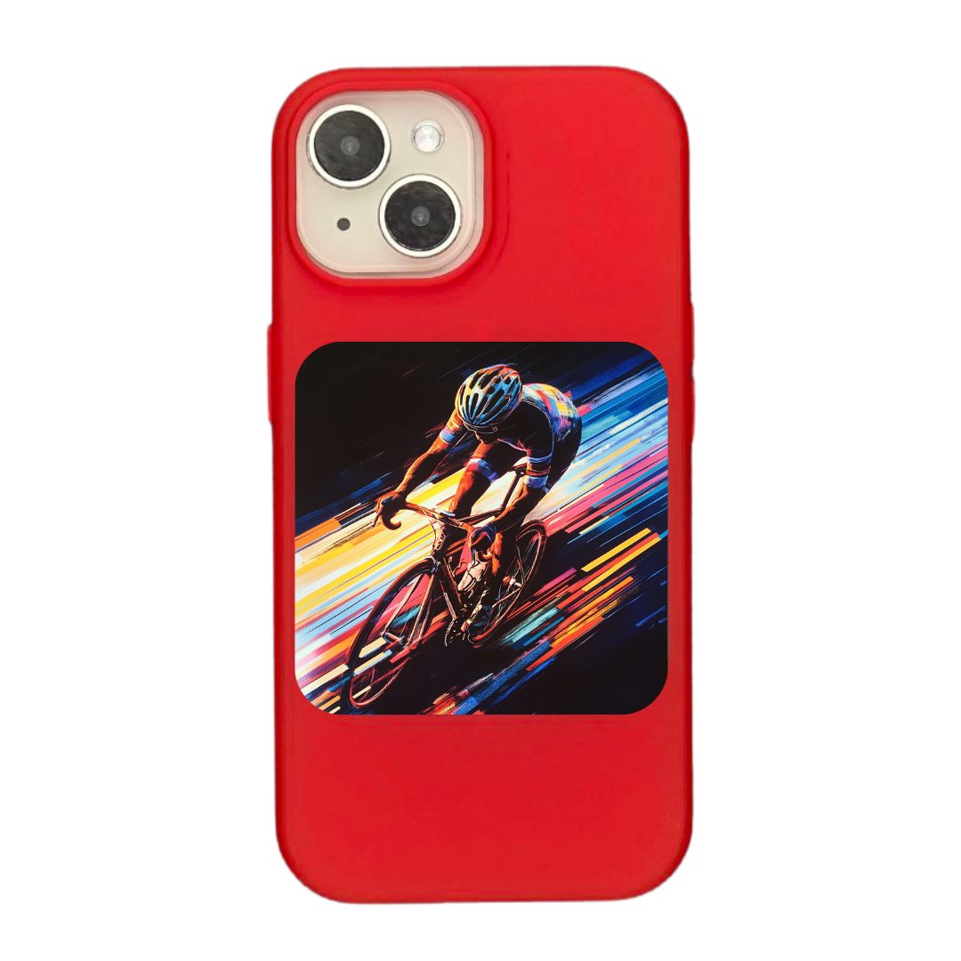 Dynamic Cycling Motion: A Burst of Speed and Energy Phone Case