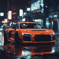 Audi R8 - Neon Storm Phone Case