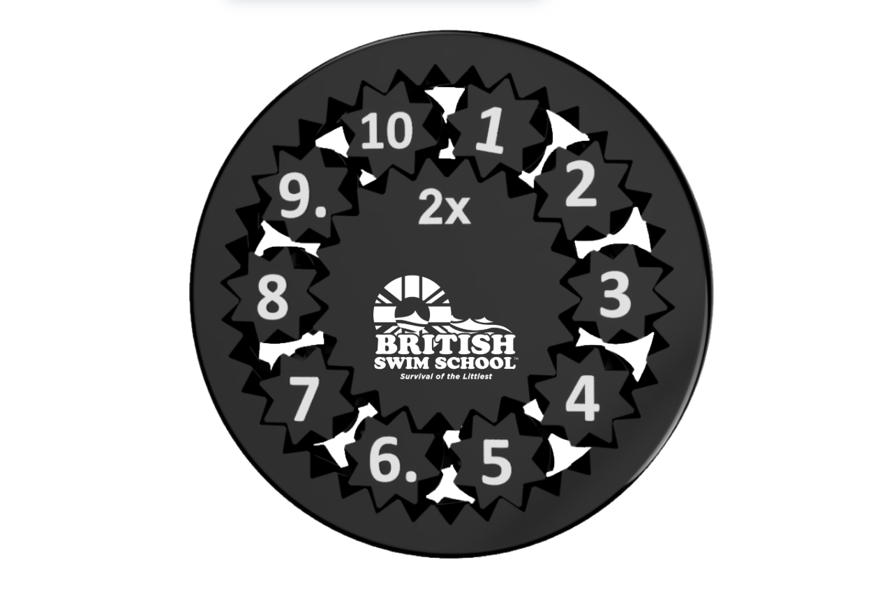 British Swim School Black Math Fidget Spinner
