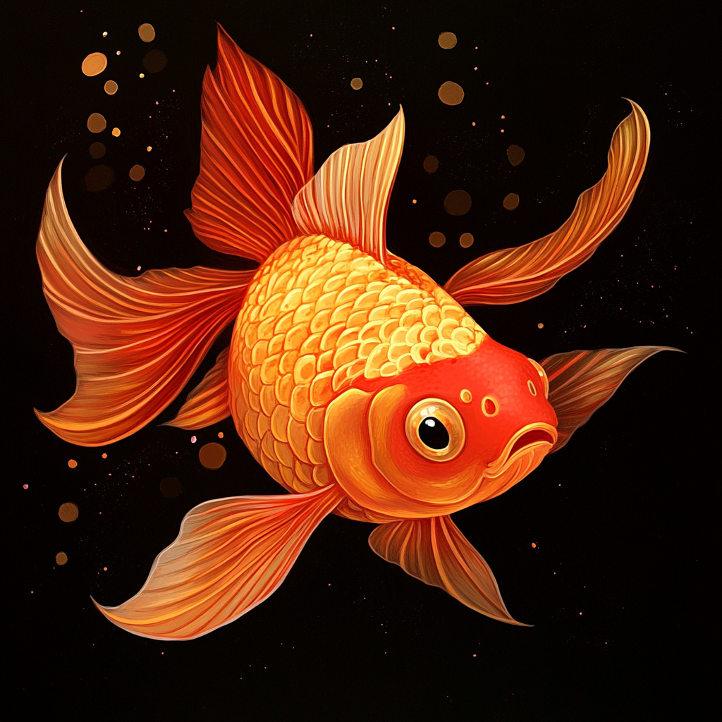 Celestial Goldfish Glow Phone Case