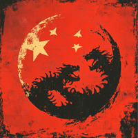 Chinese Flag - Artistic Dragon Emblem with Star Accents Phone Case