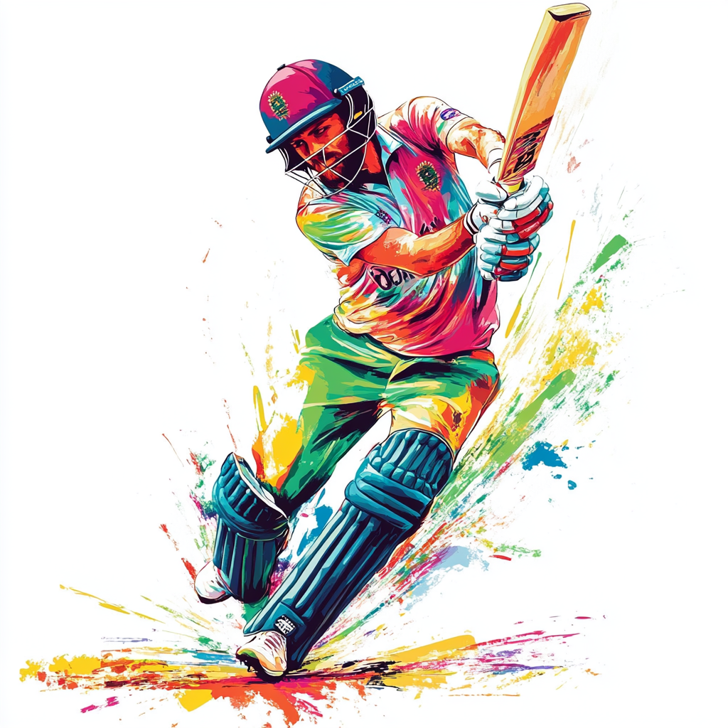 The Art of Cricket: A Dynamic Shot in Motion Phone Case