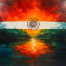 India Flag with Sunrise Reflection Phone Case
